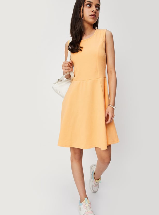 Girls Sleeveless Fit and Flare Dress