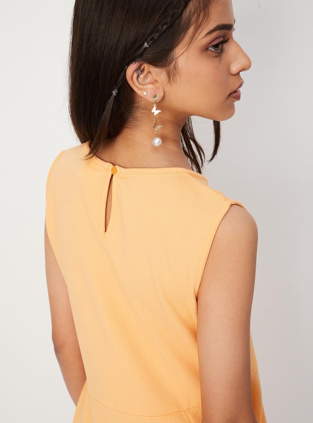 Girls Sleeveless Fit and Flare Dress