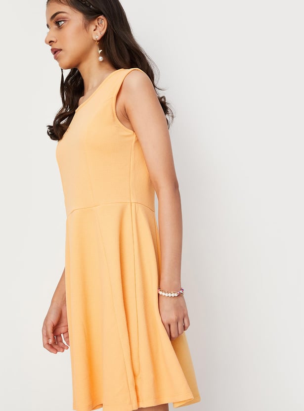 Girls Sleeveless Fit and Flare Dress