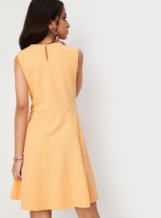 Girls Sleeveless Fit and Flare Dress