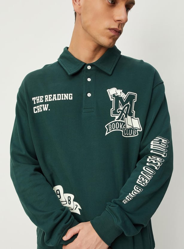 Men Oversized Graphic Sweatshirt