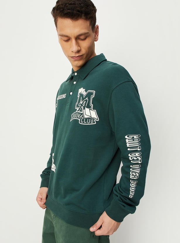 Men Oversized Graphic Sweatshirt