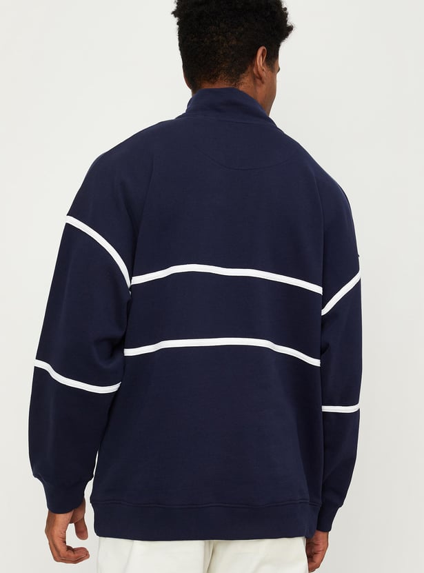 Men Oversized Zip Sweatshirt