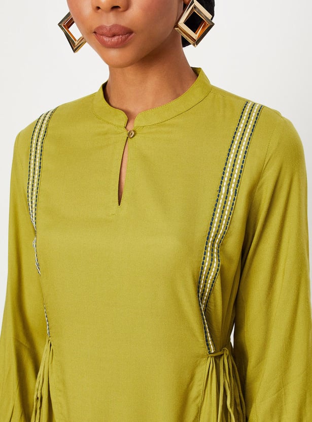 Women Embroidered A-line Kurta