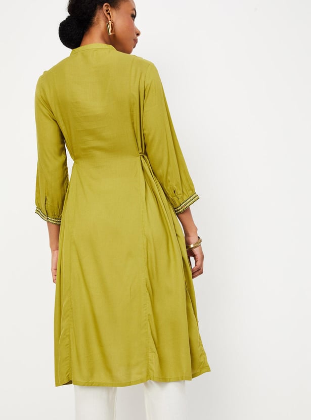 Women Embroidered A-line Kurta