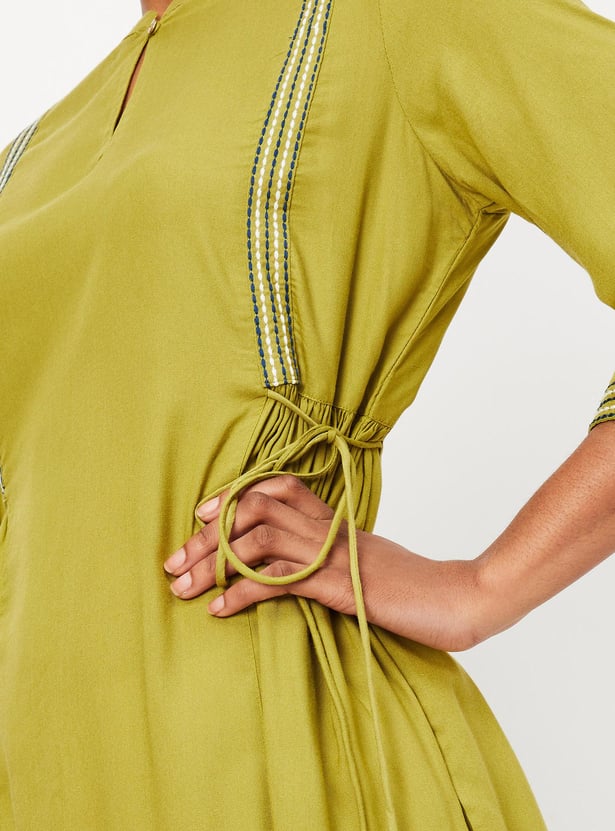 Women Embroidered A-line Kurta