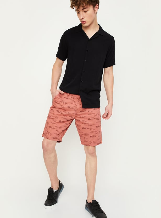 Men Printed Slim Fit Shorts