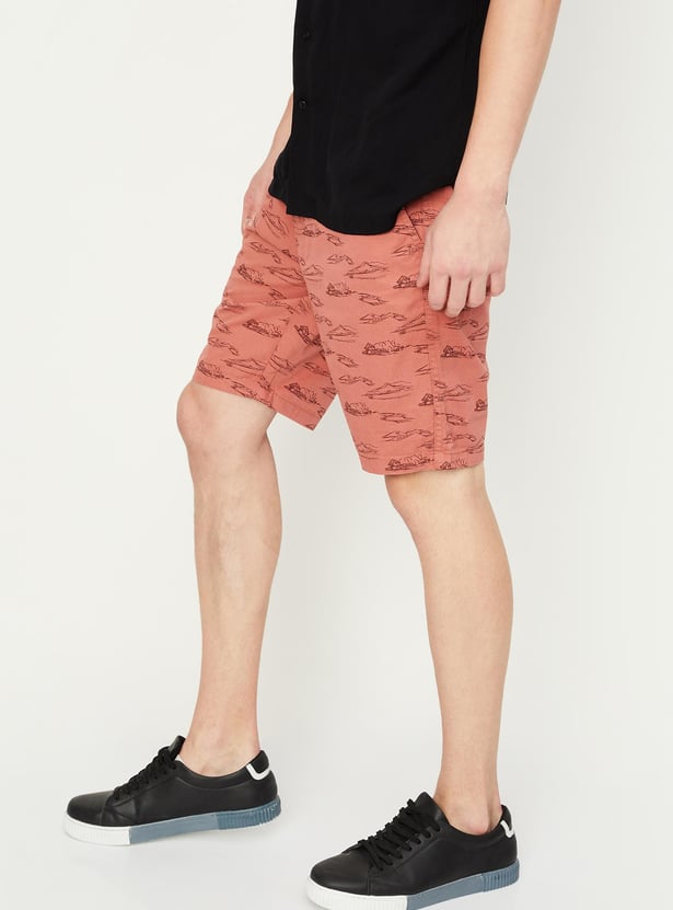 Men Printed Slim Fit Shorts