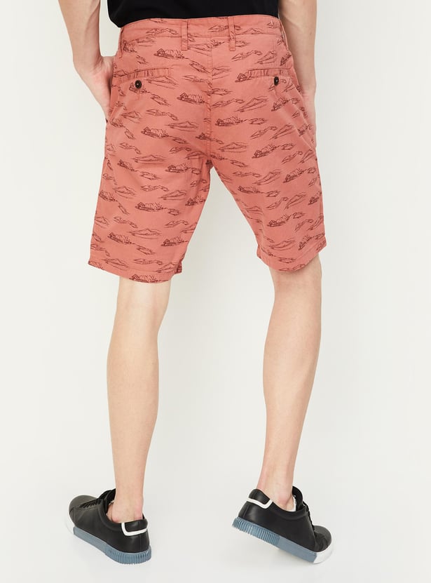 Men Printed Slim Fit Shorts