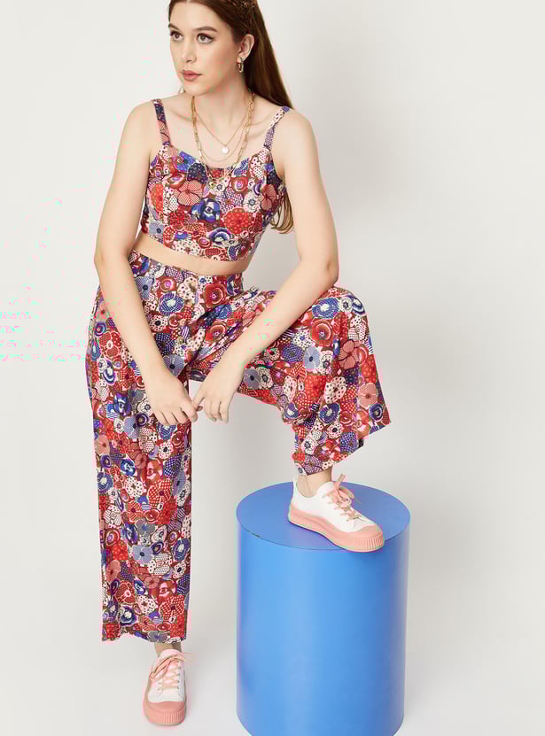 Women Printed Strappy Cami Top