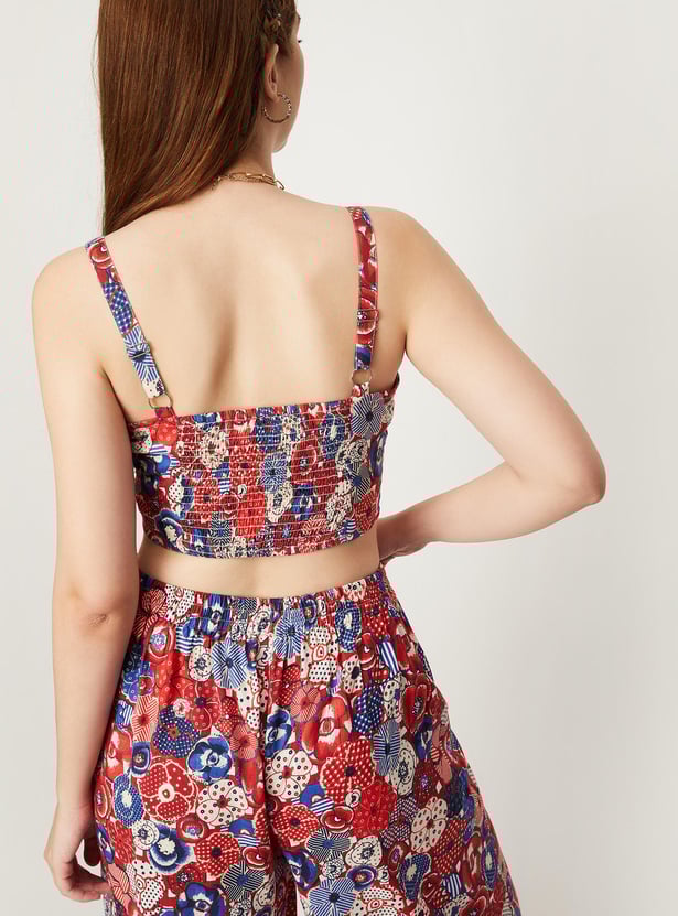 Women Printed Strappy Cami Top