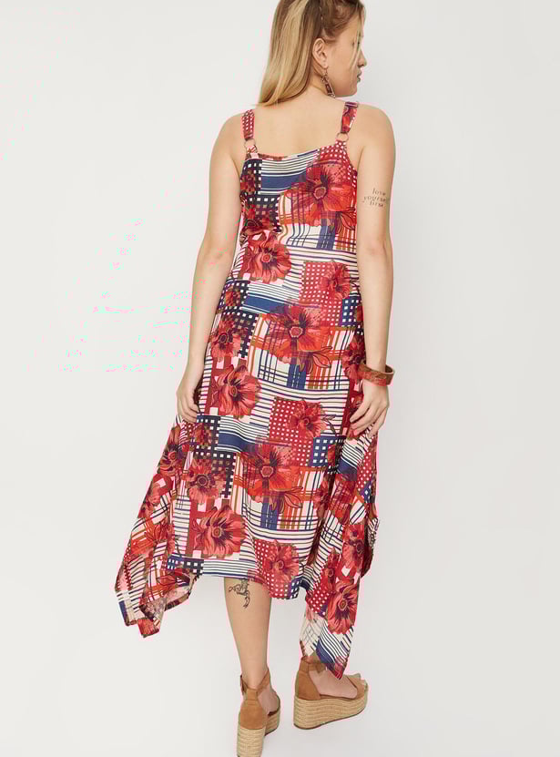 Women Printed Asymmetric Dress