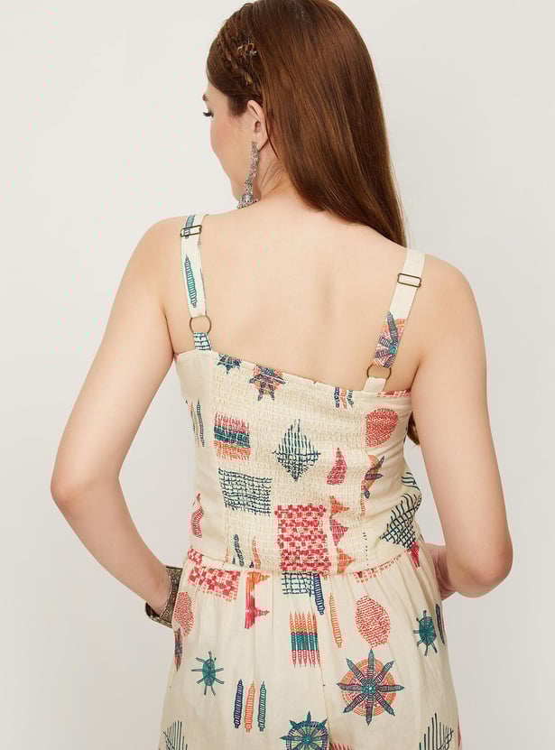 Women Printed Crop Top