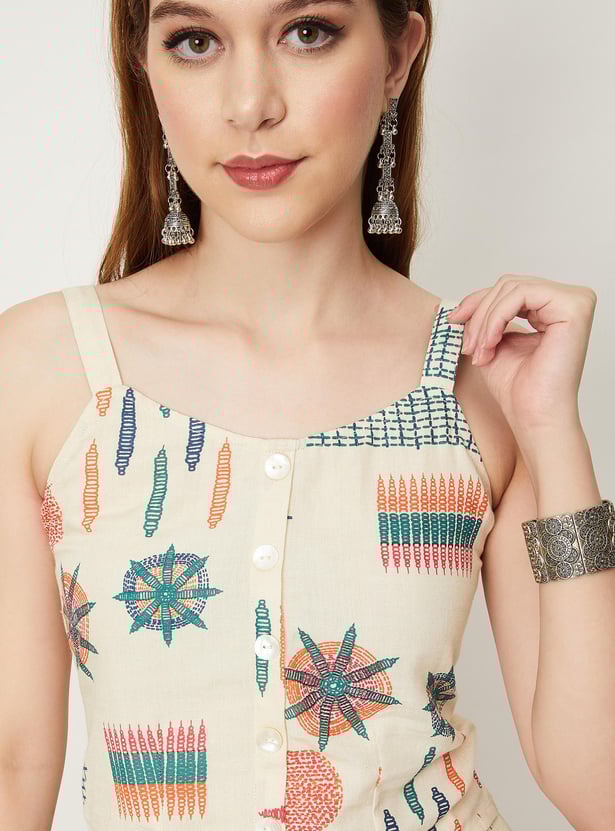 Women Printed Crop Top