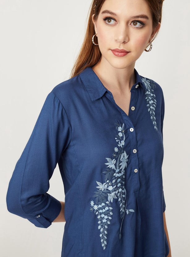 Cute Ann Womens Plus Size Long Sleeve Casual Hi Low Tunic Tops Long