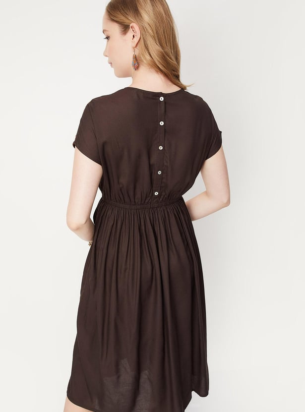 Women Embroidered Midi Dress