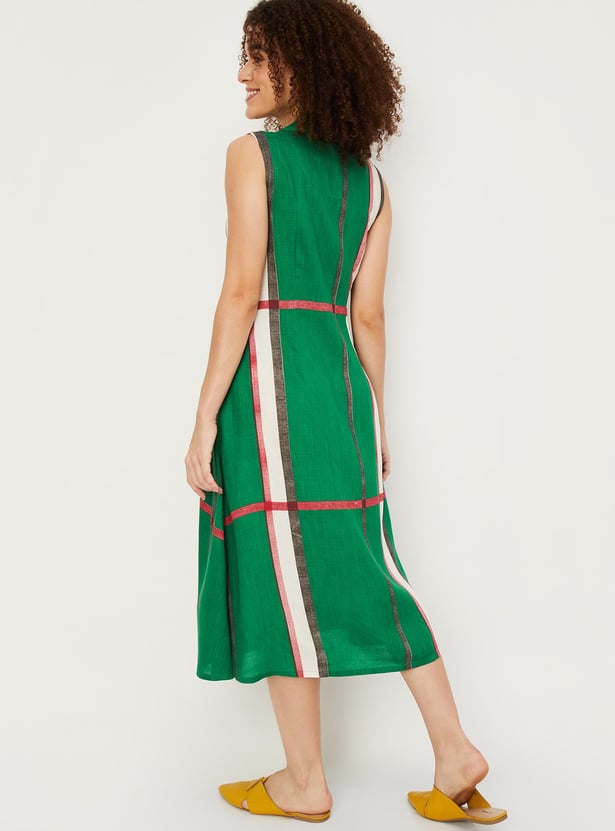 Women Checked Shirt Dress