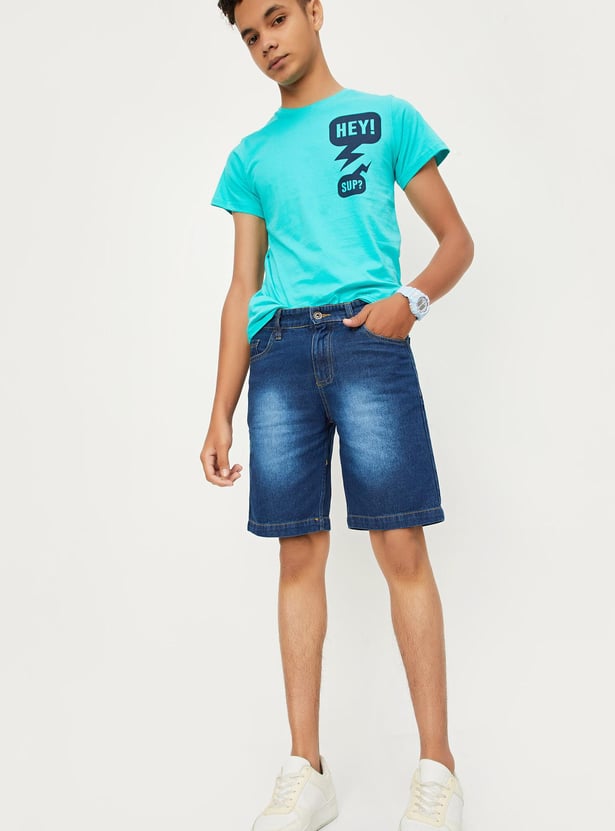 Boys Washed Denim Shorts