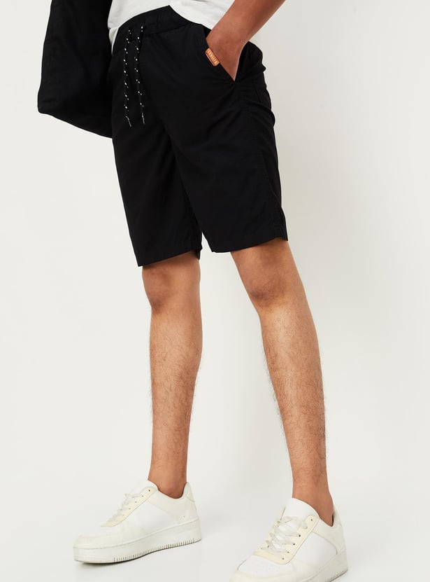 Boys Solid Elasticated Shorts