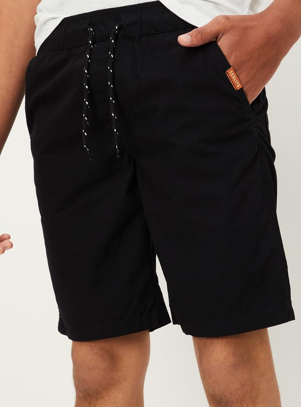 Boys Solid Elasticated Shorts