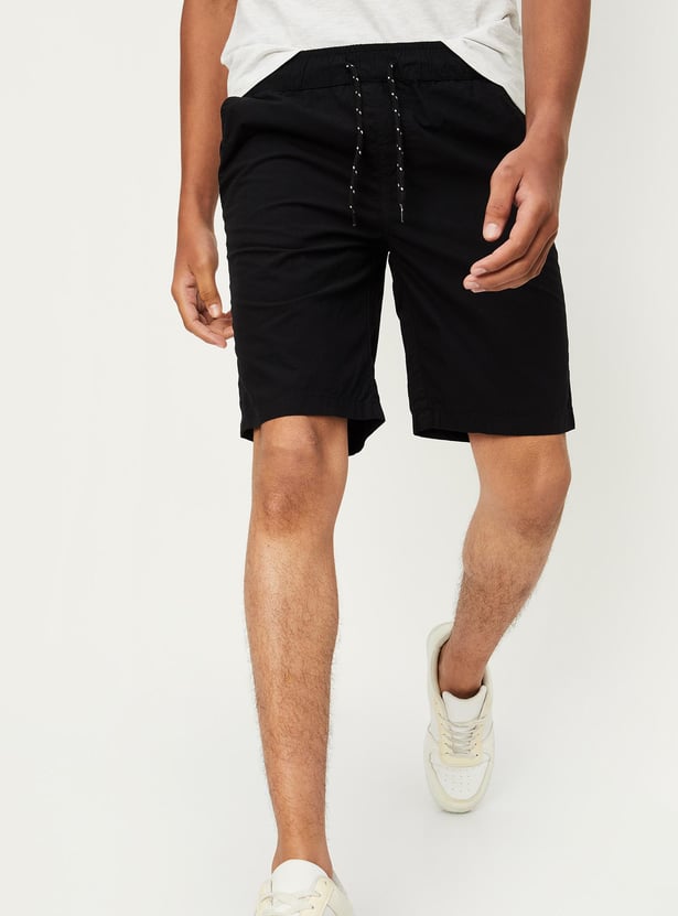 Boys Solid Elasticated Shorts