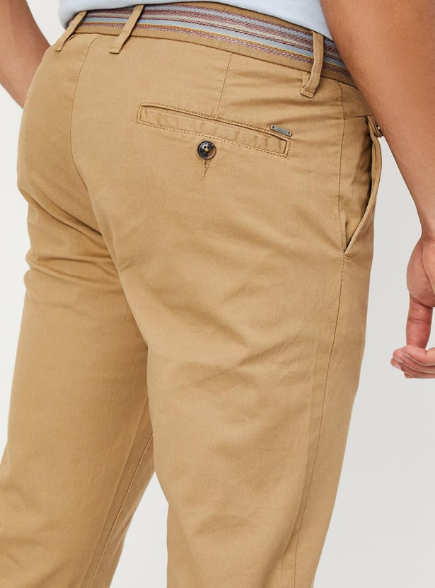Men Slim Fit Stretch Chinos