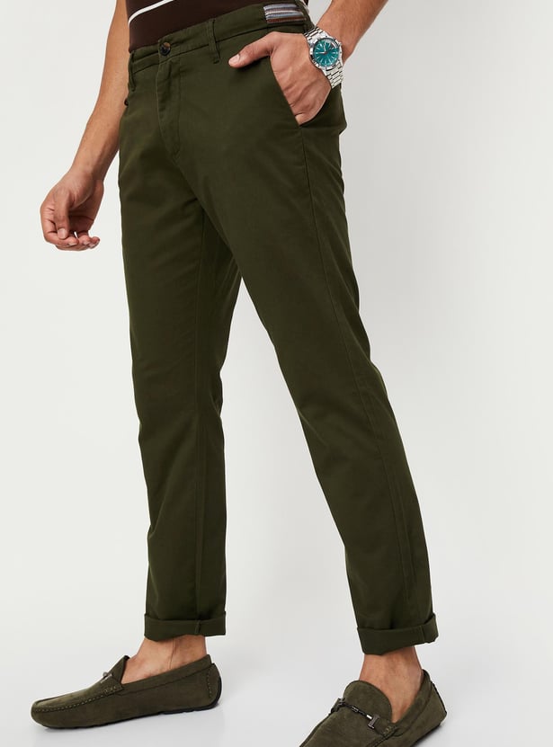 Men Slim Fit Stretch Chinos