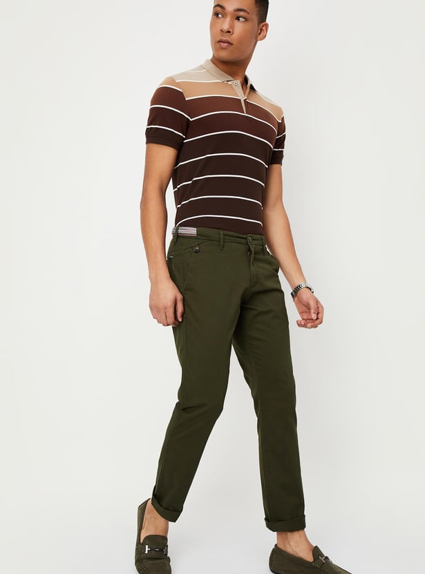 Men Slim Fit Stretch Chinos