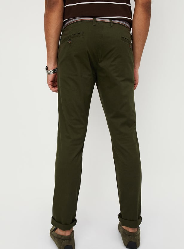 Men Slim Fit Stretch Chinos