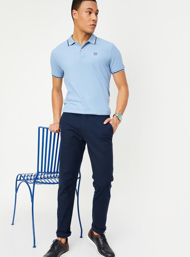 Men Slim Fit Stretch Chinos