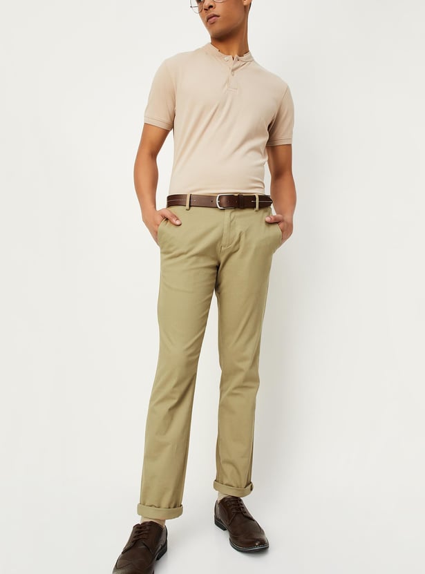 Men Slim Fit Smart Casual Chinos