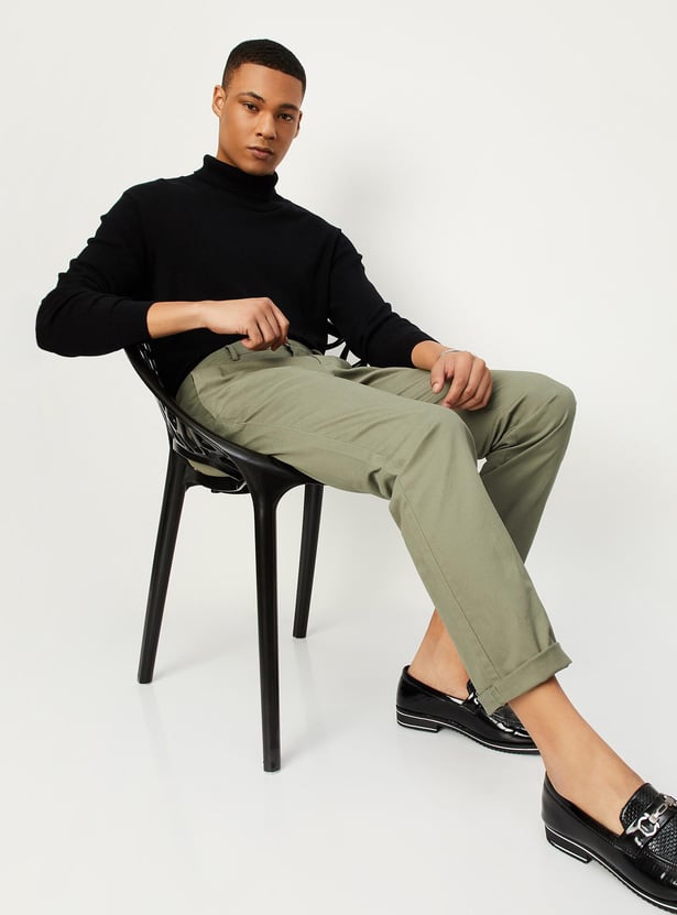 Men Slim Fit Smart Casual Chinos