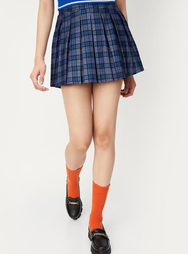 Coco check pleats skirt pink beige Mサイズ Coco check pleats skirt