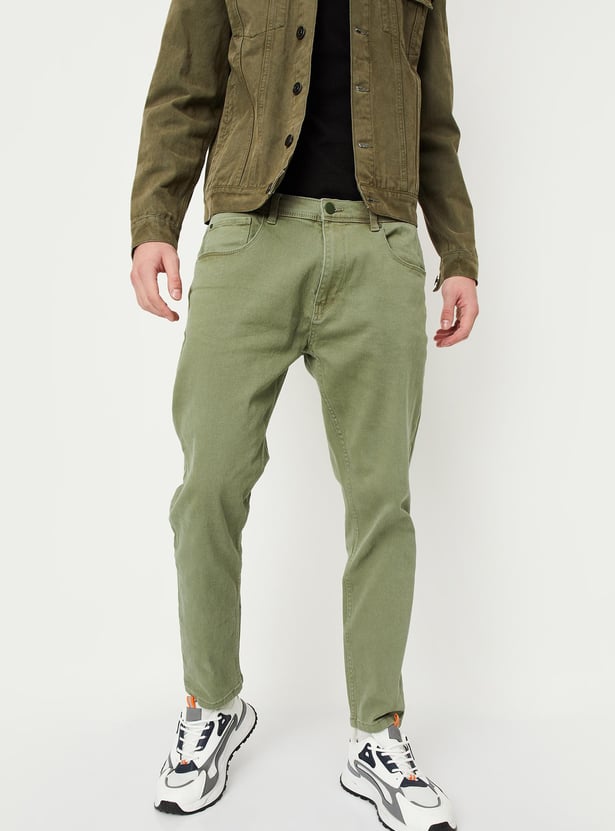 Men Relaxed Fit Coloured Jeans