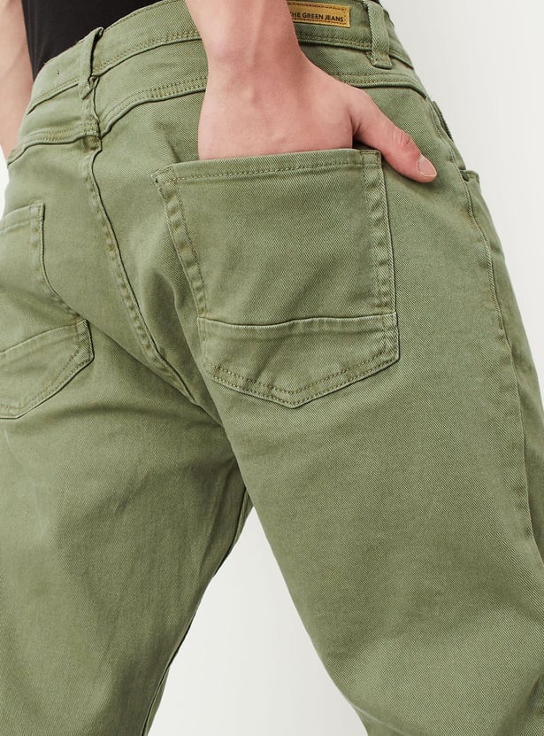 Men Relaxed Fit Coloured Jeans