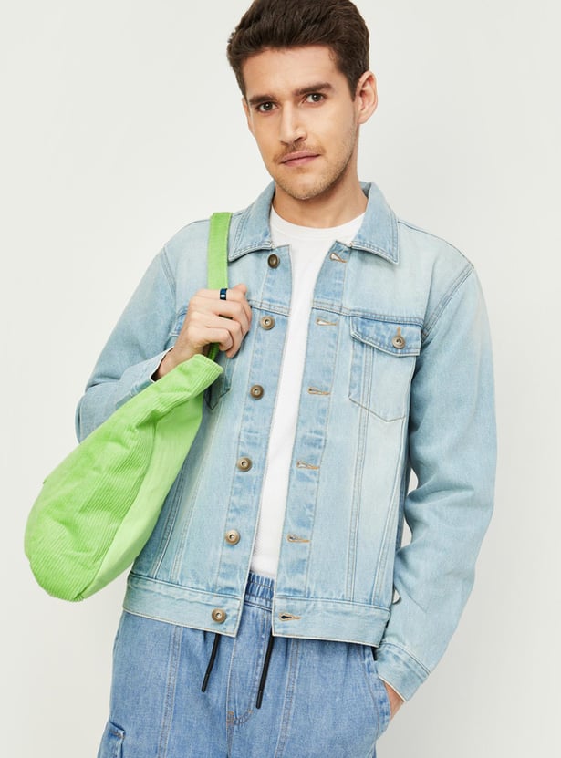 Men Washed Denim Jacket