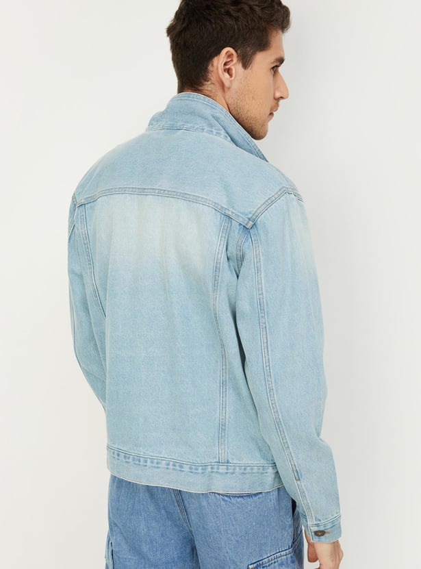 Men Washed Denim Jacket