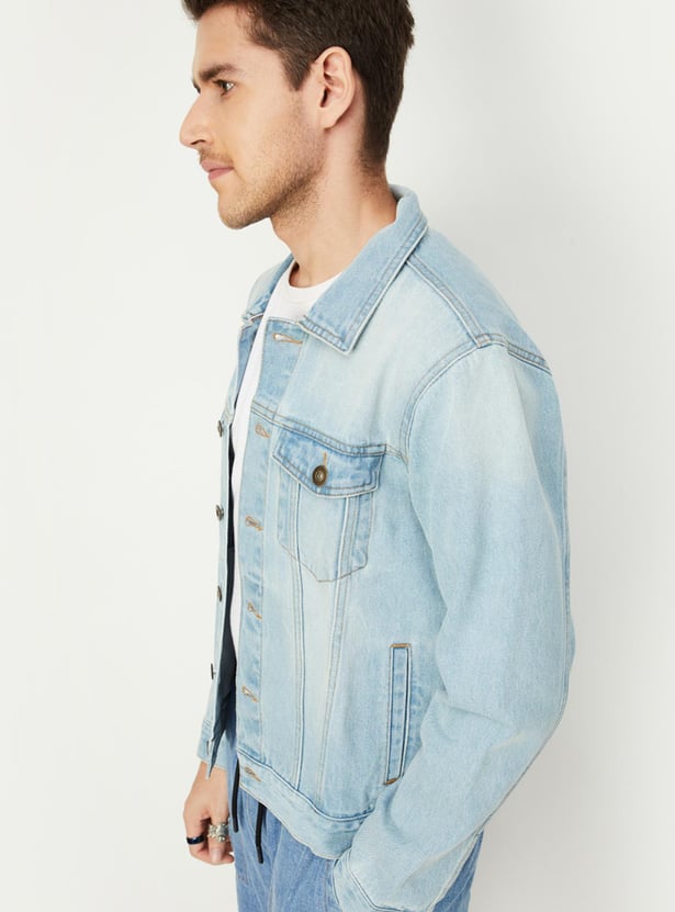 Men Washed Denim Jacket