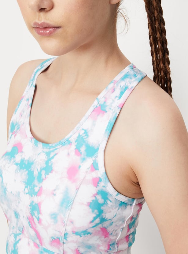 Women Tie & Dye Full Coverage Freshon Sports Bra