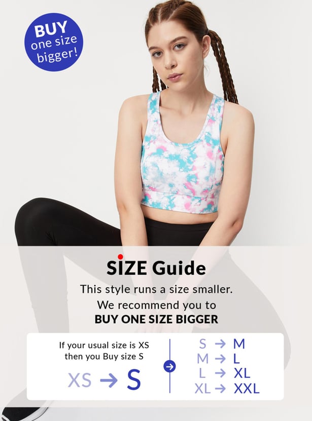 Women Tie & Dye Full Coverage Freshon Sports Bra