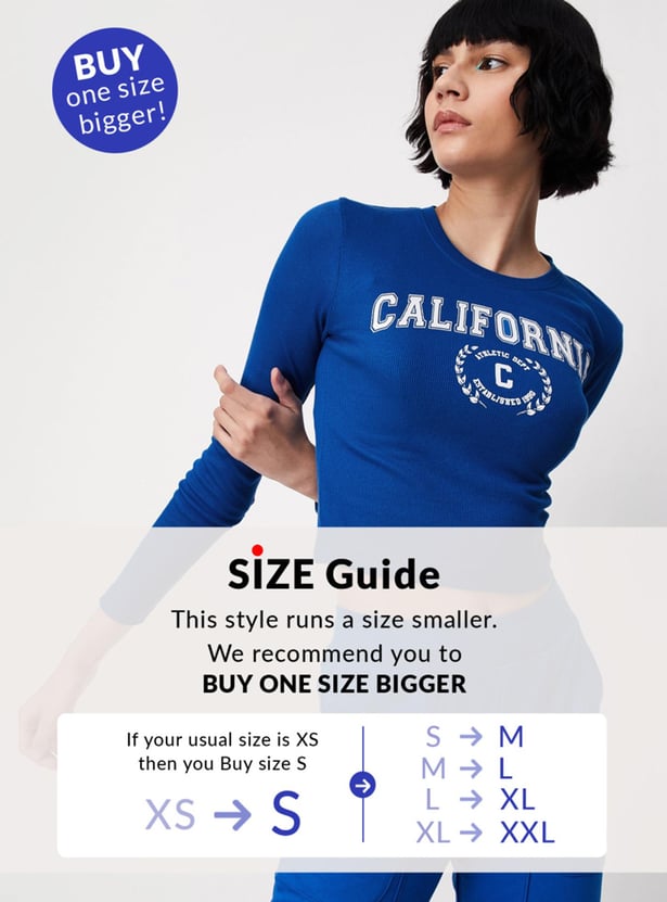 Women Typographic Printed Crop T-shirt