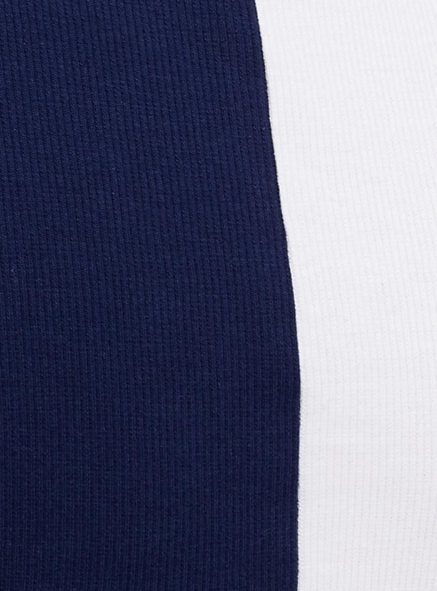 Women Colourblock Crop T-shirt