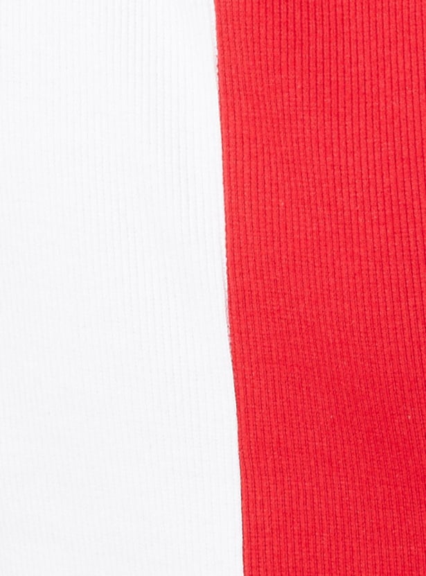 Women Colourblock Crop T-shirt