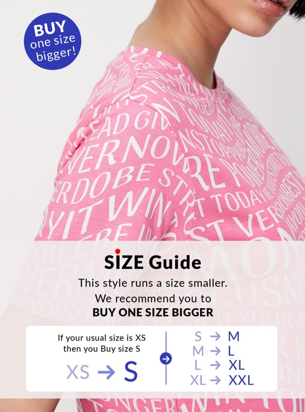 Women Printed Round Neck T-shirt