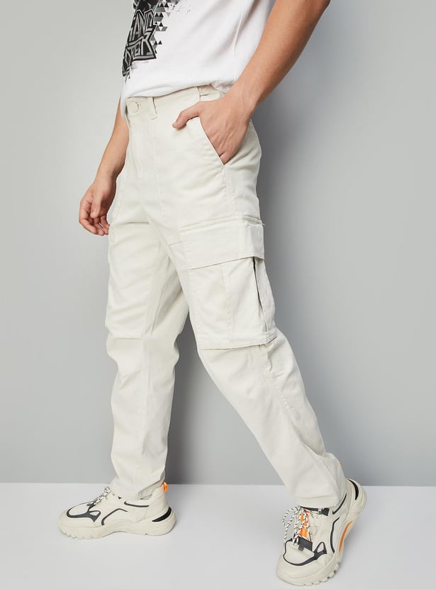 Men Carrot Fit Cargo Pants