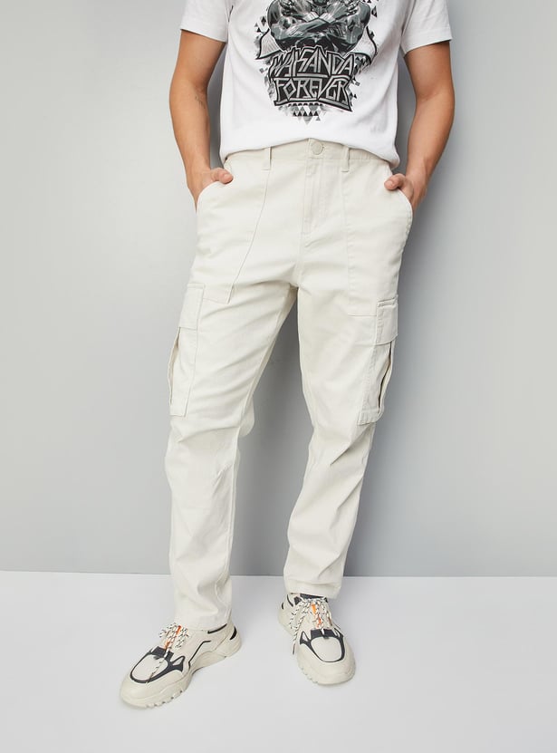 Men Carrot Fit Cargo Pants