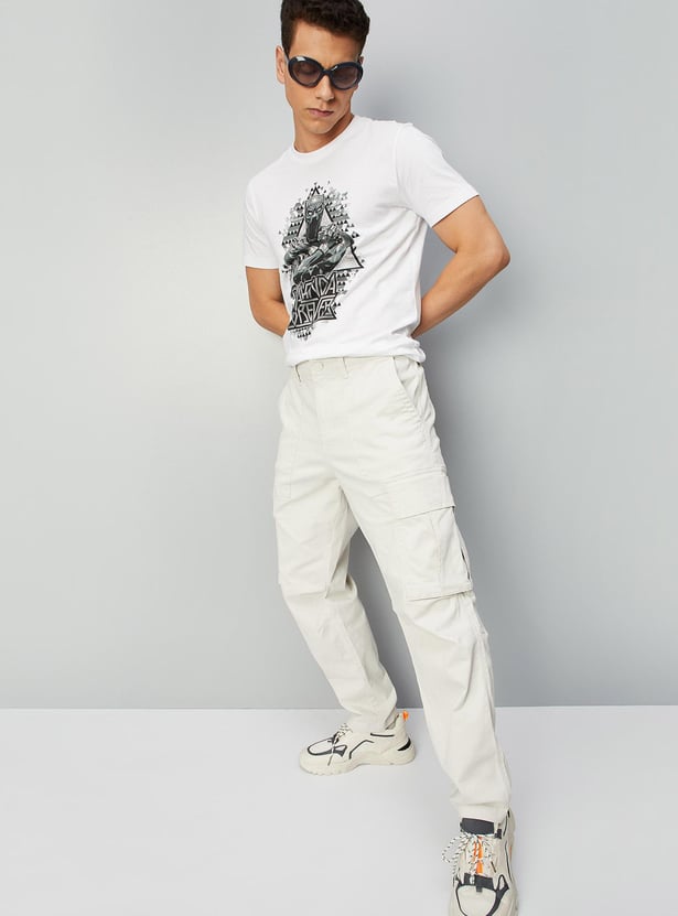Men Carrot Fit Cargo Pants
