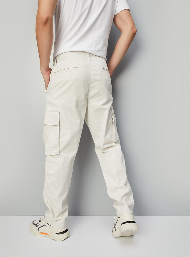 Men Carrot Fit Cargo Pants