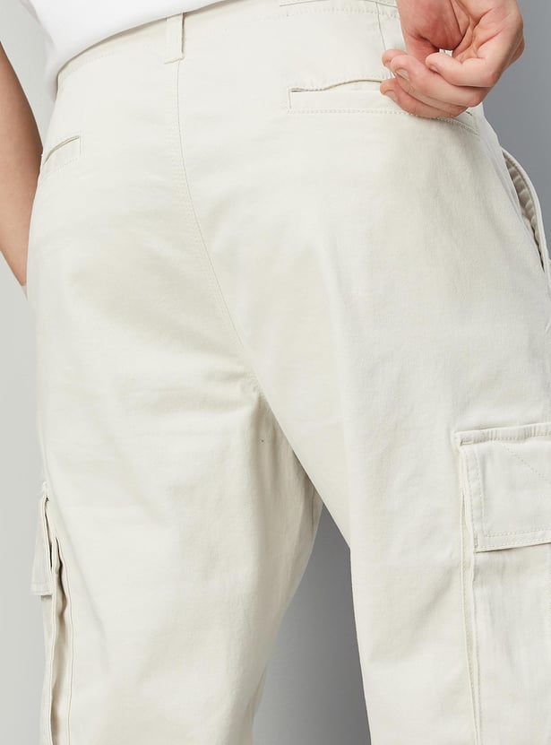 Men Carrot Fit Cargo Pants