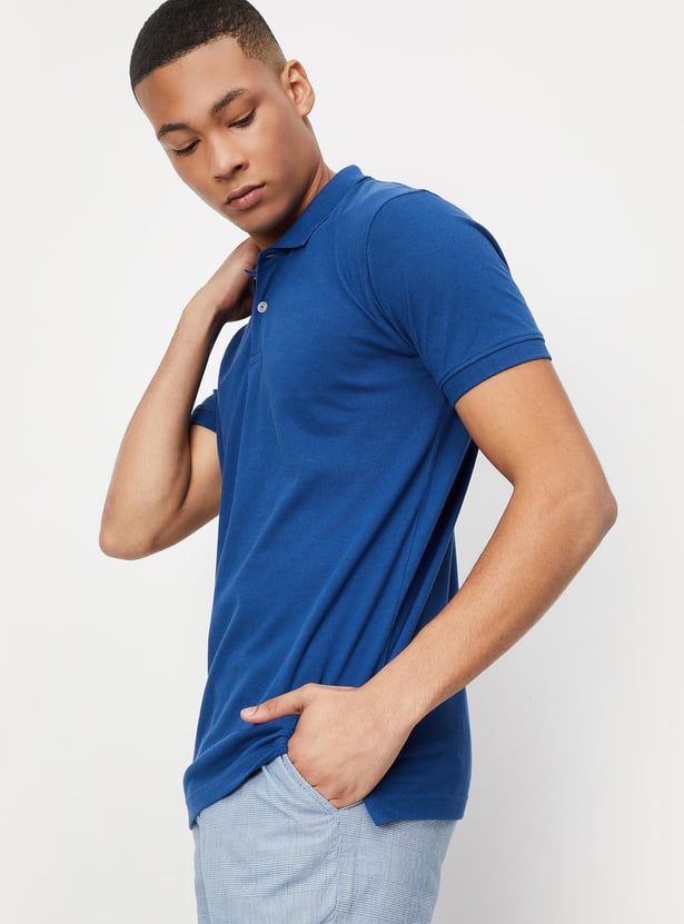 Men Slim Fit Polo T-shirt